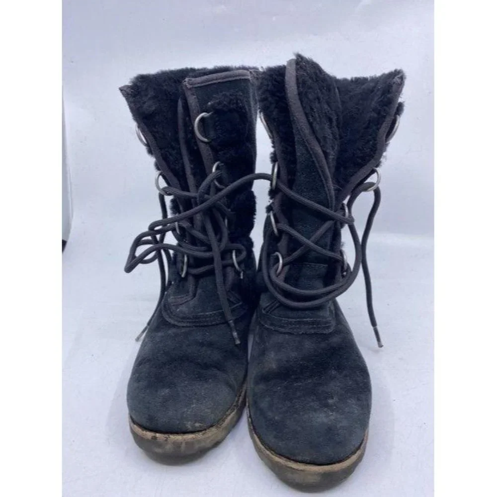 Ugg Australia Black Rugged Lace Up Bootsbooties Si